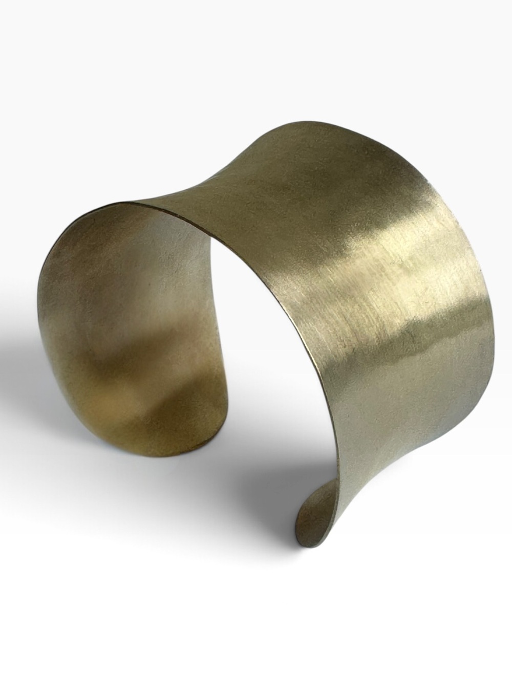 Vintage Sterling Silver Wide Concave Cuff Bracelet 50 grams
